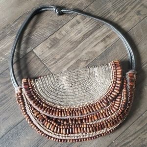 Chan Luu Beaded Half Moon Shoulder Bag Vintage